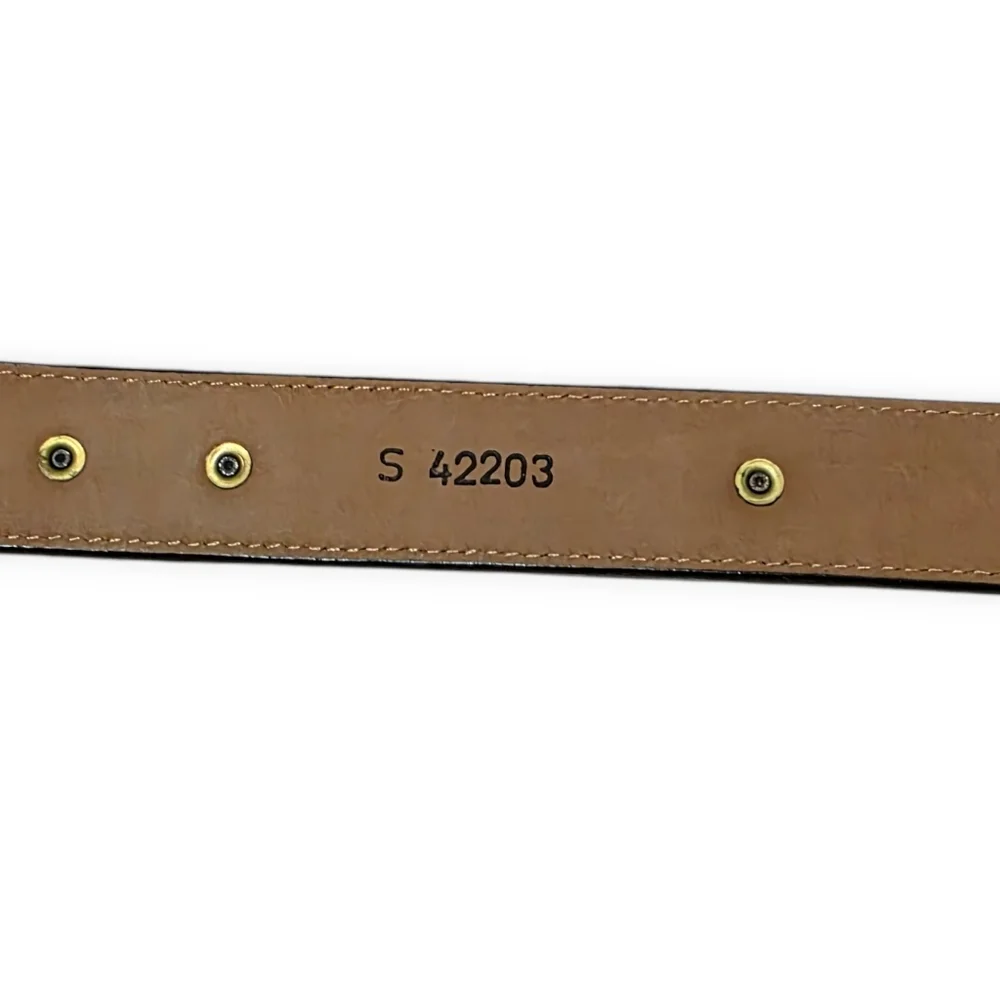 Brighton Black Belt With Silver Embossed Buckle And Detailing
